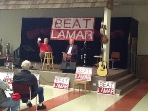 Ralph Bristol, Nashville radio talk show host moderates as Rep. Carr responds to citizen attendees questions. 