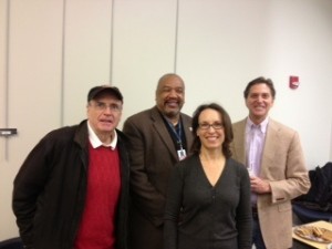 County Commissioner and Knox County Trustee candidate Ed Shouse with hosts Hubert Smith, Rene Hoyos and Knoxville City Councilman George Wallace