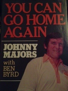 The front cover of Johnny Majors book, You Can Go Home Again