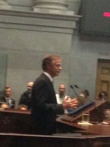 Governor Bill Haslam speaking during last nights State of the State address