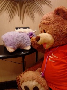 Into the weekend, the Hampton's Bear in a Chair pitched in to provide care for one of the uninsured.