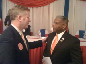 State Senator Stacey Campfield and Congressman West discuss policy. Source: Campfield's Facebook page. 