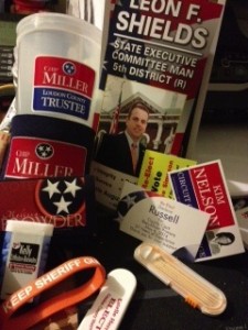 Some of the Loudon County Lincoln day Dinner swag that was available. 