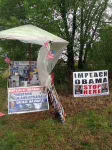 The display on the public area on the edge of the Town of Farragut US Post Office