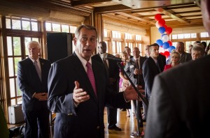 Speaker Boehner addressing the crowd in Knoxville last night. 