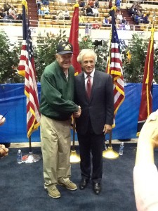 Senator Corker with one of our greatest heroes in our community. A Veteran! 
