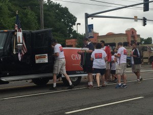 At the beginning of the parade, the crew appeared to have NO idea what they were supposed to do. No paid for disclosure on the shirts either. 