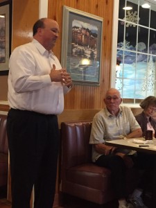 Knox County Commission Chairman Brad Anders educating the members of the club about Knox County.