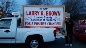 Larry R. Brown at one of the recent Christmas parades in Loudon County. 
