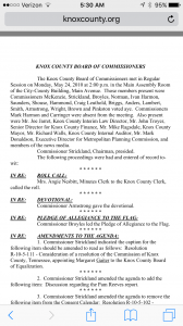 The 5/24/2010 Knox Co Commission minutes revealing the roll call attendees