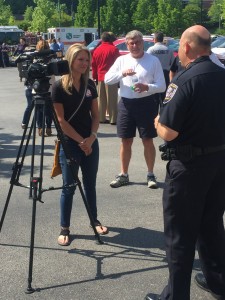 Knox Co Sheriffs Chief Lee Tramel being interviewed by WVLT Channel 8 (CBS Affiliate)