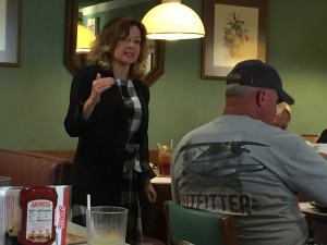 Knox Co Assitant District Attorney Willie Lane and the Domestic Violence Prosecutor talking to the Powell Republican Club