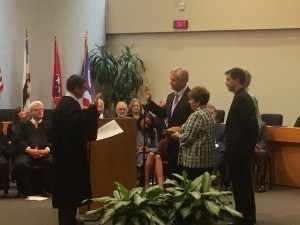 Rex Tony Norman taking the oath of office for the Third District School Board position