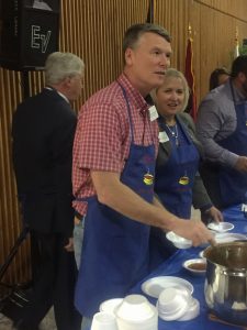State Rep. John Mark Windle and MY State Senator Becky Massey were serving the chili