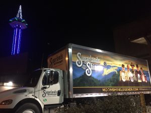 I am a big fan of the Discovery Channel TV Series the Moonshiners. So seeing the Sugarland Shine truck with the Space Needle looking over it was nice.