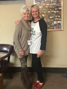 Here Assessor employee Cathy Merrell along with Assessor Chief of Staff Jackie Raley at the Christmas fellowship
