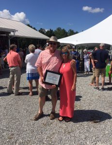 Dennis and Tammy Rose were recognized and Honored for Sponsorship of the Bluegrass and BBQ