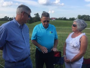 Mike Campbell, Loudon County Property Assessor and State Rep. Kent Calfe along with his wife Marilyn Calfee visit.