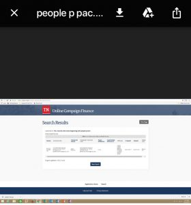 TN website of PAC's show the People Power PAC was created and closed on the same day 3/27/2017