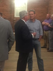 Lt. Governor Randy McNally talking with Candidate for TN Governor Bill Lee
