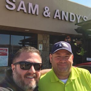 David “the haf” and I outside Sam & Andy’s Fountain City on 10/12/2017 following lunch.