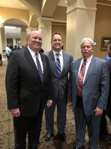 Knox County Mayor Candidate Brad Anders, Knox County Commission at Large Seat 11 Candidate Justin Biggs and Knox County Republican Chairman Buddy Burkhardt