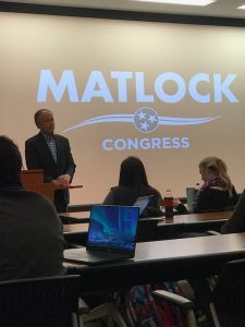 Matlock Speaking to College Republicans