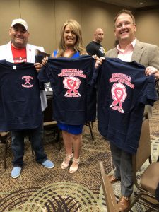 Biggs, Hamblen and Hornback are triplets! All winning the same Knoxville Fire Department Breast Cancer T-shirt’s 