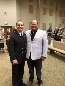 Clear Springs Baptist Church and KCSO Chaplain Justin Pratt and I