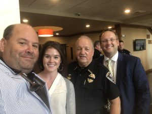 Allie Jones, Eat TN Black Campaign Director, KCSO Chief Eddie Biggs and Justin Biggs, Republican candidate for Knox County Commission at large Seat 11
