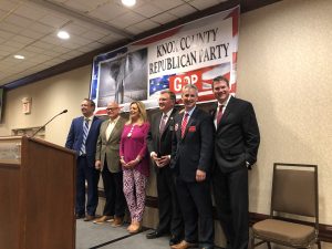 Biggs, Knox County Criminal Court Clerk Mike Hammond, Knox County Clerk Elect Sherry Witt, Knox County Register of Deeds Elect Nick McBride, Circuit Court Cerk Charlie Susano and Knox County Commissioner at Large Seat 10 Candidate Larsen Jay.