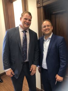 Republican candidate for Knox County Mayor Glenn Jacobs and Justin Biggs, Republican Knox County Commissioner at large Seat 11 Candidate