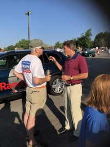 Morton Massey talking to Republican Governor Randy Boyd