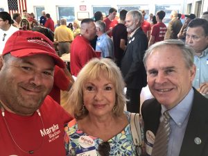 myself, TN State Republican Executive Committeewoman Jane Chedester and State Rep. Bill Dunn. Truly the rose between two thorns. 