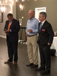 McBride, Cake Auctioneer John Griess and Charles Susano, Candidate for Knox County Circuit Court Clerk