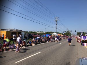 The crowd along the route