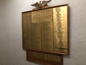 A memorial plaque for those that gave all