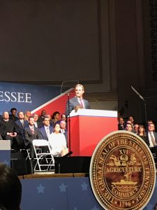 TN Governor Bill Lee delivers his remarks. 