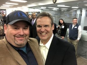 Governor Bill Lee and Me at a recent Education Town Hall at South Doyle High in Knox County