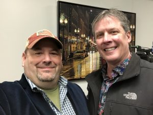 Bruce McCamish and I in front of his Knoxville photograph 