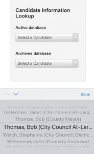 Screenshot March 4, 2019 5:09 pm of Financial Disclosures at the Knox County Election Commission online data base. Voigt is NOT there.