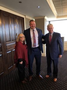 Mr. Glenn Rutherford, his wife and Mayor Jacobs 