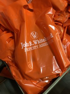 John Whitehead, Knox County Property Assessor provided the bags 