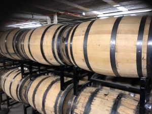 The aging process in the barrel room 