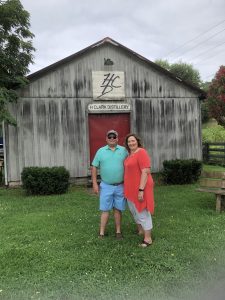 The wife and I in front of H Clark Distillery