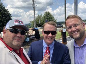 Myself, Knox County Commission Chairman Hugh Nystrom and County Commissioner and at Large Seat 11 Justin Biggs back in 2019. Pre-covid