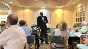 Hubert Smith speaking to Center City Conservatives Republican Club 