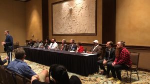 The candidates present at the beginning