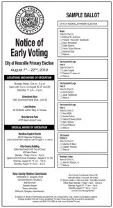 Locations and a Sample Ballot 