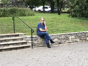 Mr. Ronnie Collins outside the building at the Knoxville Botanical Gardens 